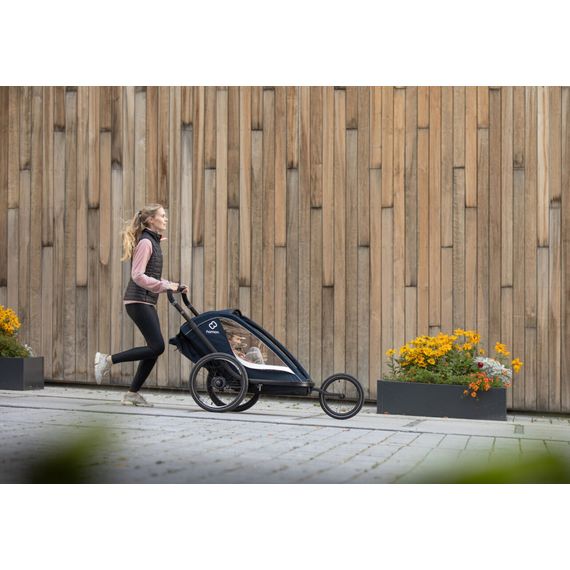 Hamax Breeze One - cyklovozík za kolo, Rodzaj wózka: dla jednego dziecka, Kolor materiału: Navy/Cream, 14 zdjęcie