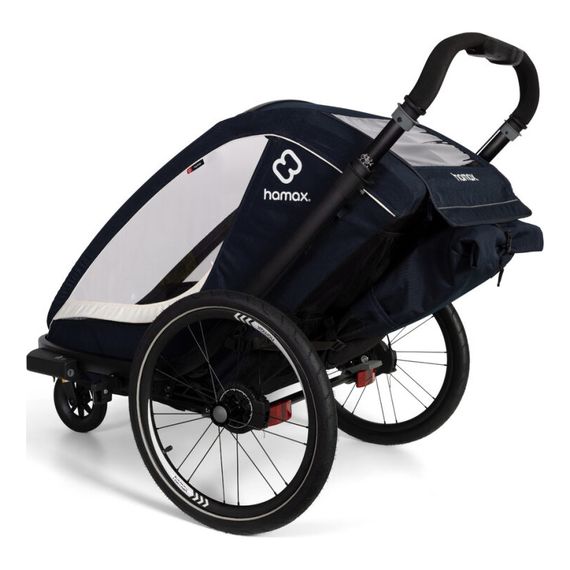 Hamax Breeze One - cyklovozík za kolo, Rodzaj wózka: dla jednego dziecka, Kolor materiału: Navy/Cream, 27 zdjęcie