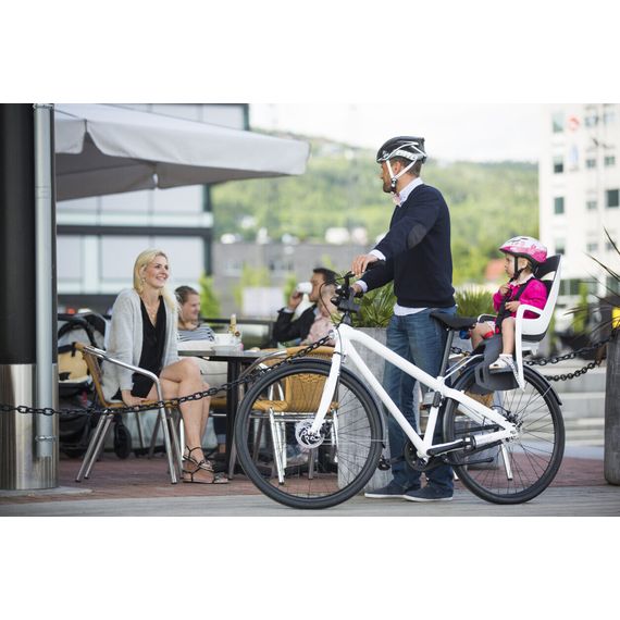 Hamax Caress - dětská cyklosedačka na rám, Baza: na ramę, Kolor: White/Black, 4 zdjęcie