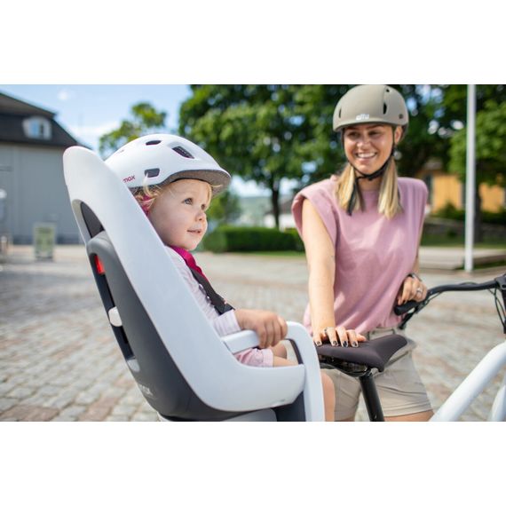Hamax Caress - dětská cyklosedačka na rám, Baza: na ramę, Kolor: White/Black, 10 zdjęcie