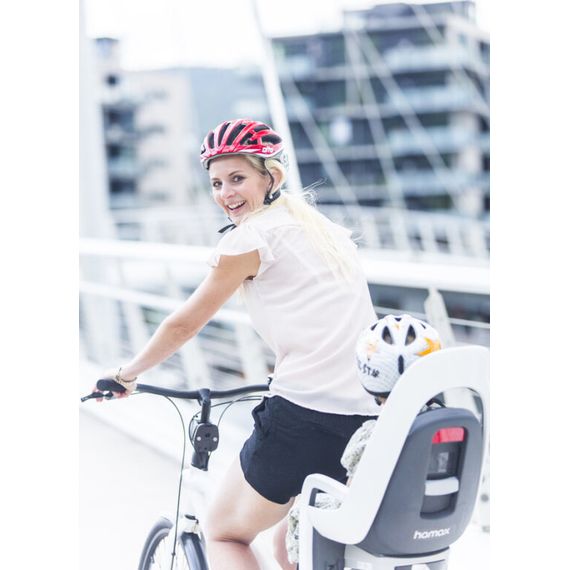 Hamax Caress - dětská cyklosedačka na rám, Baza: na ramę, Kolor: White/Black, 12 zdjęcie