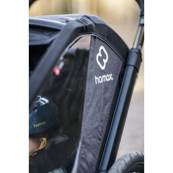 Hamax Cocoon One - cyklovozík za kolo, Rodzaj wózka: dla jednego dziecka, Kolor materiału: Grey/Black, 16 zdjęcie