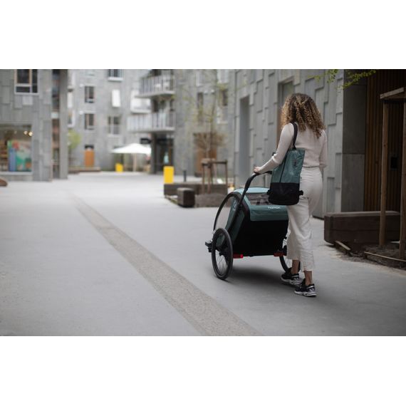 Hamax Cocoon - dvoumístný cyklovozík, Rodzaj wózka: dla dwójki dzieci, Kolor materiału: Green/Black, 33 zdjęcie