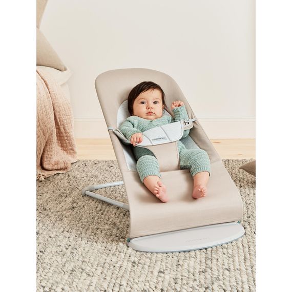 BabyBjorn Balance Soft lehátko Woven/Jersey - Light Pink/Grey, Rodzaj: Woven/Jersey, Kolor: Light pink/Grey, 3 zdjęcie
