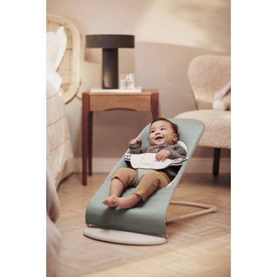 BabyBjorn Balance Soft lehátko Woven/Jersey - Light Sage/Grey, Rodzaj: Woven/Jersey, Kolor: Light sage/Grey, 4 zdjęcie