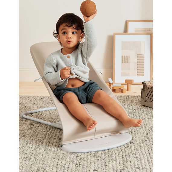 BabyBjorn Balance Soft lehátko Woven/Jersey - Light Pink/Grey, Rodzaj: Woven/Jersey, Kolor: Light pink/Grey, 9 zdjęcie