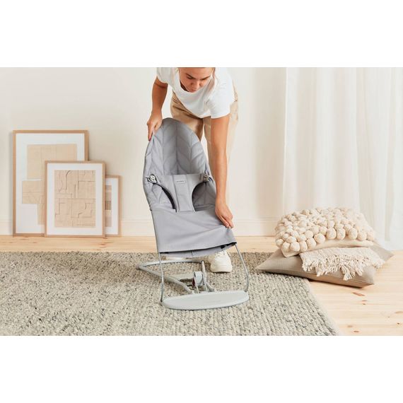 BabyBjorn Bliss lehátko Woven Petal Quilt Light Grey, Rodzaj: Woven Petal Quilt, Kolor: Light grey, 8 zdjęcie
