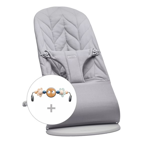 BabyBjorn Bliss Bouncer Woven Petal Quilt Light Grey with Googly Eyes Pastels, Rodzaj: Woven Petal Quilt, Kolor: Light Grey, image 