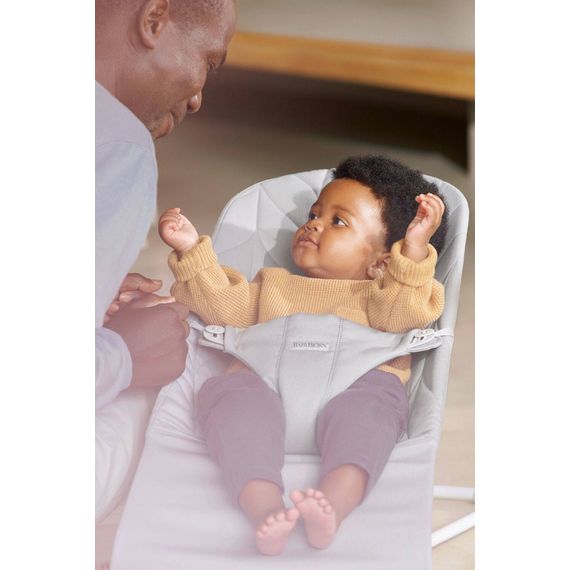 BabyBjorn Bliss lehátko Woven Petal Quilt Light Grey, Rodzaj: Woven Petal Quilt, Kolor: Light grey, 16 zdjęcie