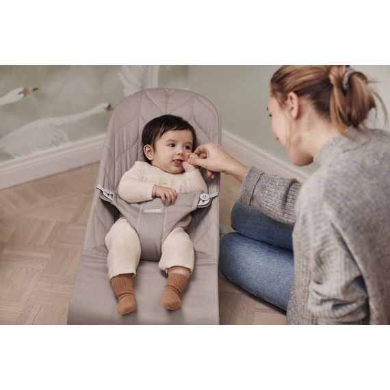 BabyBjorn Bliss lehátko Woven Sand Grey, Rodzaj: Woven, Kolor: Sand grey/Light grey, 21 zdjęcie