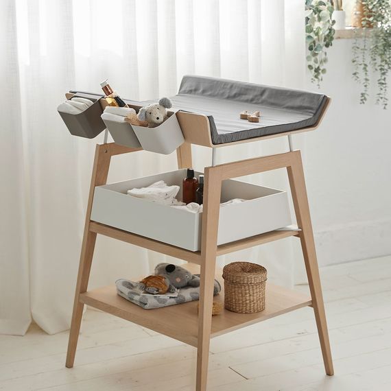 Leander Linea povlak na přebalovací podložku Cool grey organic, 2 zdjęcie