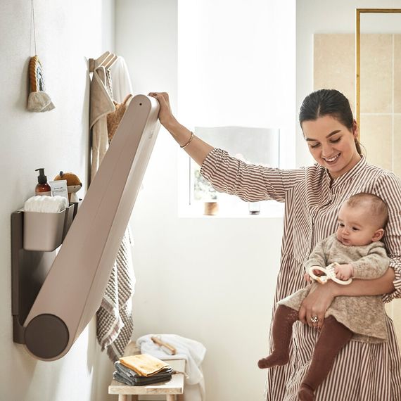 Leander Wally Wall-Mounted Changing Table Cappuccino, Kolor: Cappucino, image , 8 image