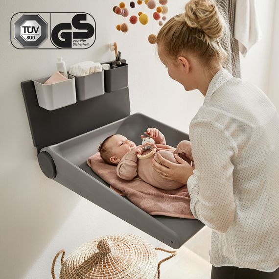 Leander Wally Wall-Mounted Changing Table Dusty Green, Kolor: Dusty Green, image , 9 image