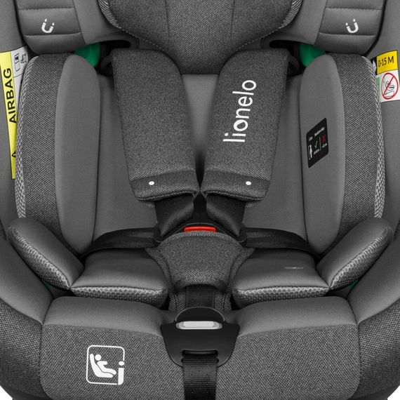 Lionelo Braam i-Size – otočná autosedačka pro batolata (40–150 cm | 0–36 kg | 0–12 let), Kolor: Grey Stone, 3 zdjęcie