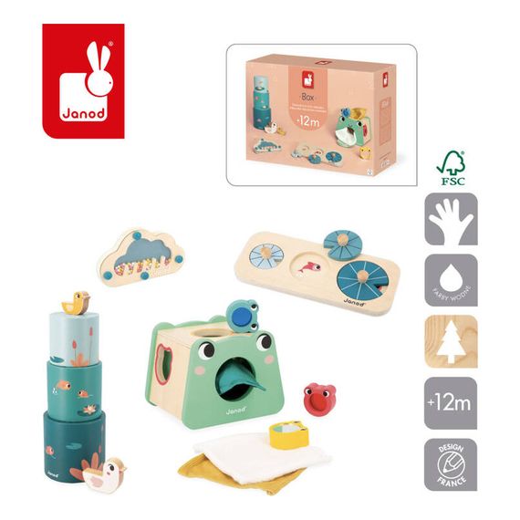 Janod zestaw zabawek edukacyjnych Box 12 m-cy, 8 zdjęcie