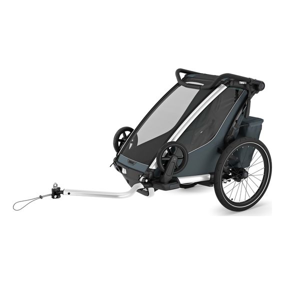 Thule Chariot Cross 2 Single - jednomístný cyklovozík pro jedno dítě, Rodzaj wózka: dla jednego dziecka, Kolor materiału: Dark Slate