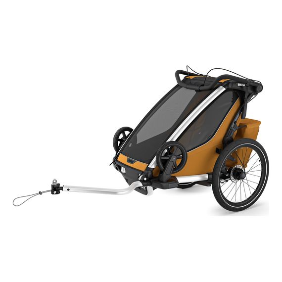Thule Chariot Sport 2 Single - jednomístný cyklovozík pro jedno dítě, Rodzaj wózka: dla jednego dziecka, Kolor materiału: Natural Gold