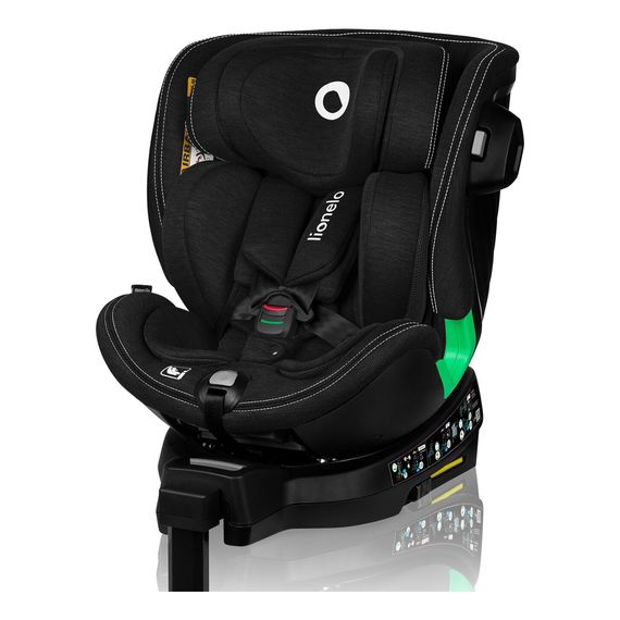 Lionelo Harmony i-Size - víceskupinová autosedačka (40 - 150 cm | 0 - 36 kg | 0 - 12 let), Kolor: Black Carbon Bamboo