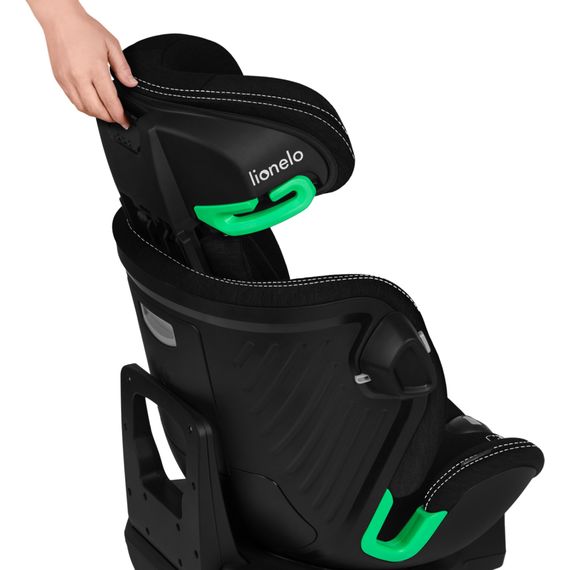 Lionelo Harmony i-Size - víceskupinová autosedačka (40 - 150 cm | 0 - 36 kg | 0 - 12 let), Kolor: Black Carbon Bamboo, 7 zdjęcie
