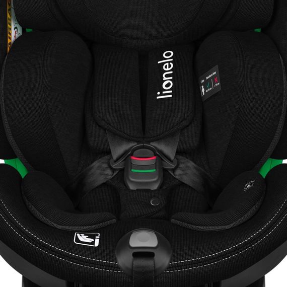Lionelo Harmony i-Size - víceskupinová autosedačka (40 - 150 cm | 0 - 36 kg | 0 - 12 let), Kolor: Black Carbon Bamboo, 9 zdjęcie