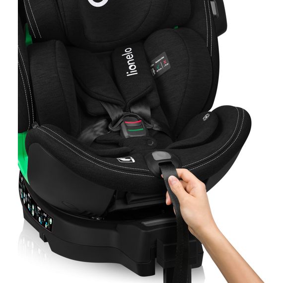 Lionelo Harmony i-Size - víceskupinová autosedačka (40 - 150 cm | 0 - 36 kg | 0 - 12 let), Kolor: Black Carbon Bamboo, 18 zdjęcie