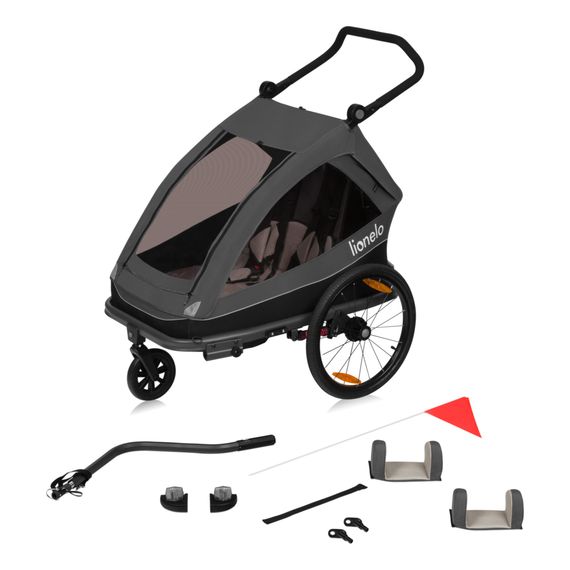 Lionelo Cama cyklovozík, Kolor materiału: Grey Graphite, 8 zdjęcie
