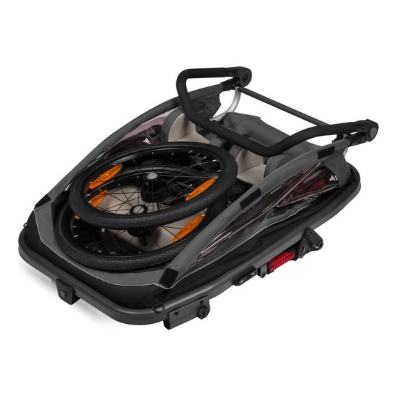 Lionelo Cama cyklovozík, Kolor materiału: Grey Graphite, 9 zdjęcie