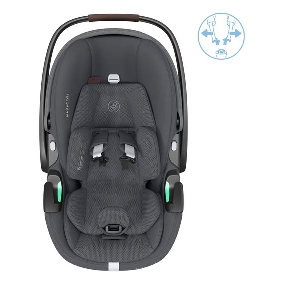 Maxi-Cosi Pebble 360 Pro2 * Sleva v košíku * skládací vajíčko i-Size (40–87 cm | 0–13 kg | 0–1,5 roku), Baza: bez bazy, Kolor: Twillic Graphite, 23 zdjęcie