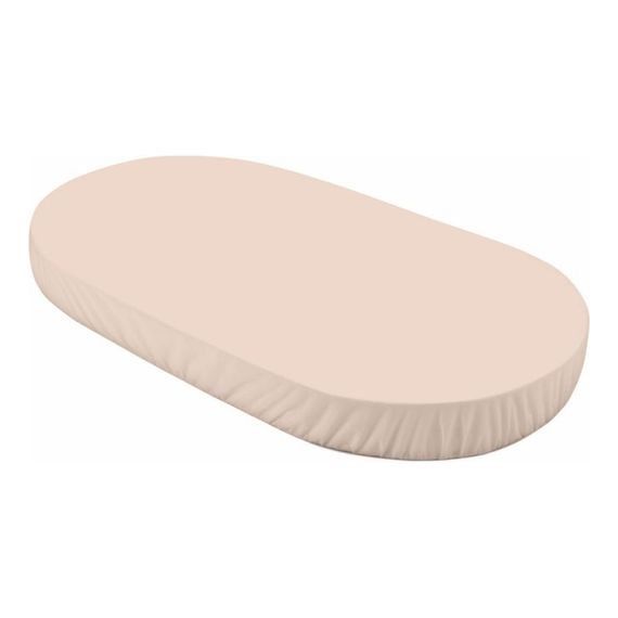 Waldin Oval Organic Cotton Fitted Sheet 123×73 cm for 7-in-1 Cot Champagne, Rozmiar: 7w1, Rodzaj: owalne, Kolor: Champagne, Pokrowiec: duże łóżeczko, image 