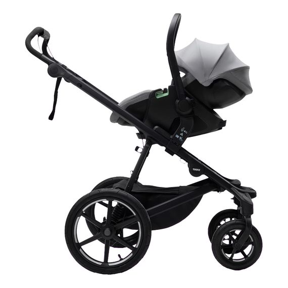 Thule Maple s bází Alfi - otočná autosedačka pro miminka (40 - 75 cm | 0 - 13 kg | 0 - 15 měsíců), Baza: baza Alfi, Kolor: Light Gray, 18 zdjęcie