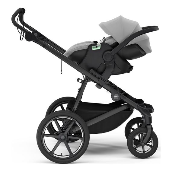 Thule Maple s bází Alfi - otočná autosedačka pro miminka (40 - 75 cm | 0 - 13 kg | 0 - 15 měsíců), Baza: baza Alfi, Kolor: Light Gray, 22 zdjęcie