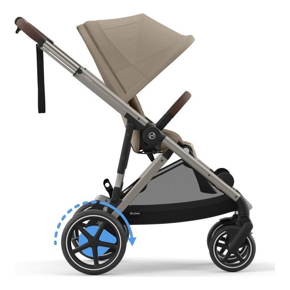 Cybex eGazelle S elektrický sportovní kočárek, Rodzaj wózka: spacerowy, Kolor materiału: Almond Beige, 8 zdjęcie