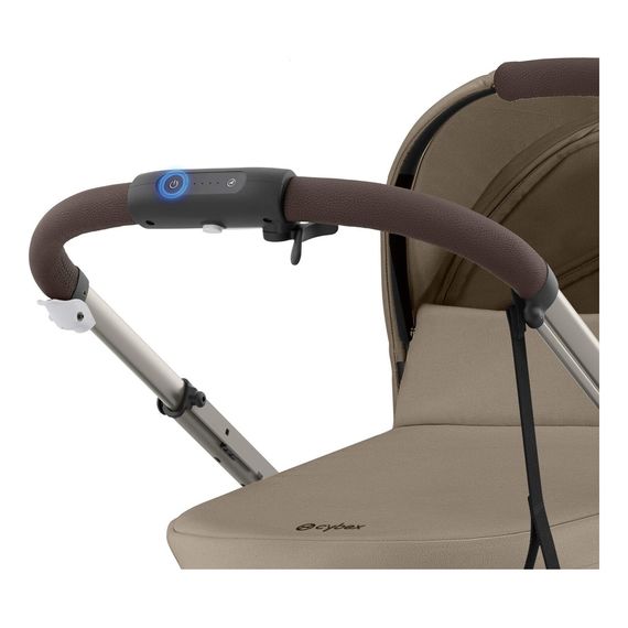 Cybex eGazelle S kombinovaný kočárek 2v1, Rodzaj wózka: głęboko-spacerowy, Kolor materiału: Almond Beige, 21 zdjęcie