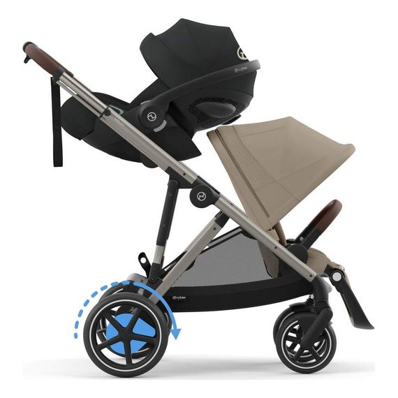Cybex eGazelle S elektrický sportovní kočárek, Rodzaj wózka: spacerowy, Kolor materiału: Almond Beige, 12 zdjęcie