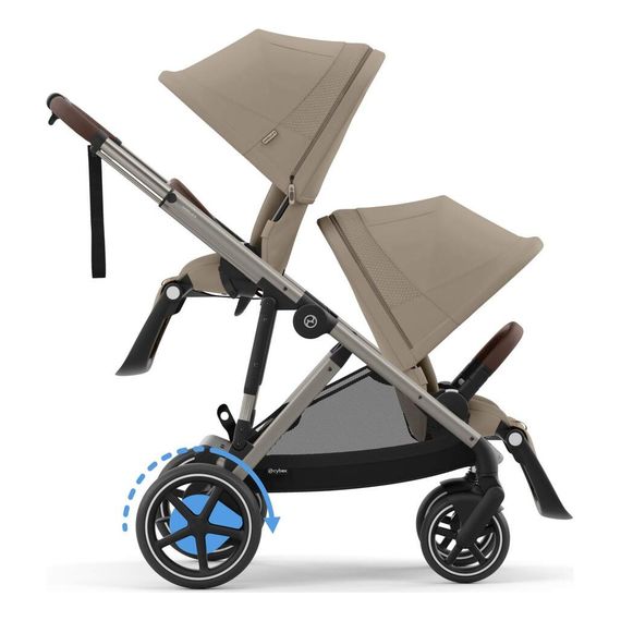Cybex eGazelle S elektrický sportovní kočárek, Rodzaj wózka: spacerowy, Kolor materiału: Almond Beige, 13 zdjęcie