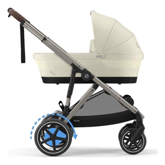 Cybex eGazelle S kombinovaný kočárek 2v1, Rodzaj wózka: głęboko-spacerowy, Kolor materiału: Seashell Beige, 16 zdjęcie