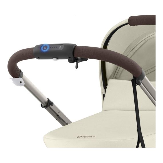 Cybex eGazelle S kombinovaný kočárek 2v1, Rodzaj wózka: głęboko-spacerowy, Kolor materiału: Seashell Beige, 21 zdjęcie