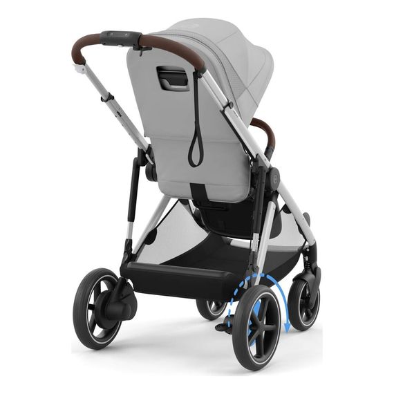 Cybex eGazelle S kombinovaný kočárek 2v1, Rodzaj wózka: głęboko-spacerowy, Kolor materiału: Stone Grey, 27 zdjęcie