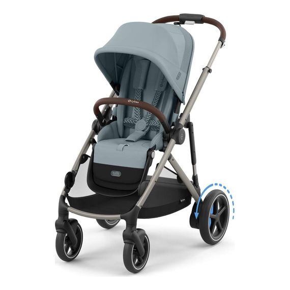 Cybex eGazelle S elektrický sportovní kočárek, Rodzaj wózka: spacerowy, Kolor materiału: Stormy Blue, 8 zdjęcie