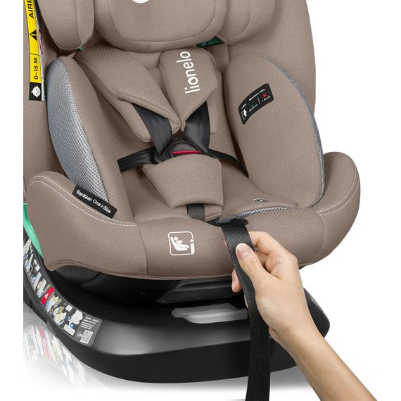 Lionelo Bastiaan One i-Size - 360° Rotating Multi-Group Car Seat (40-150 cm | 0-36 kg | Birth to 12 Years), Kolor: Beige Sand, image , 7 image
