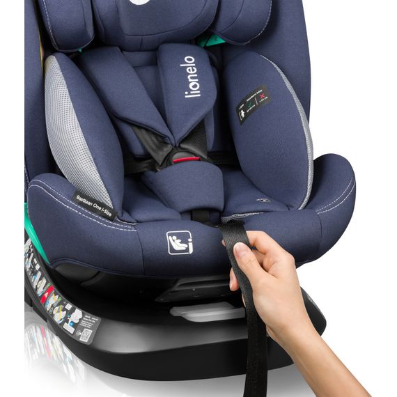 Lionelo Bastiaan One i-Size - víceskupinová autosedačka (40 - 150 cm | 0 - 36 kg | 0 - 12 let), Kolor: Blue Navy, 12 zdjęcie