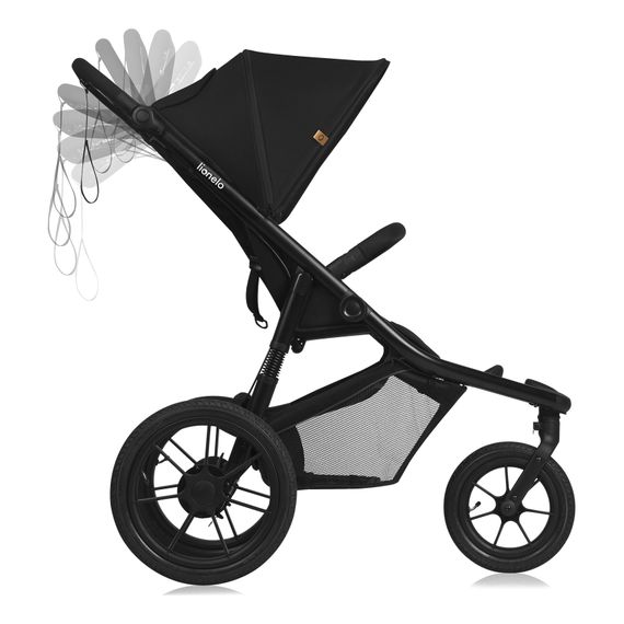 Lionelo Azura běžecký kočárek, Kolor materiału: Black Onyx, 5 zdjęcie