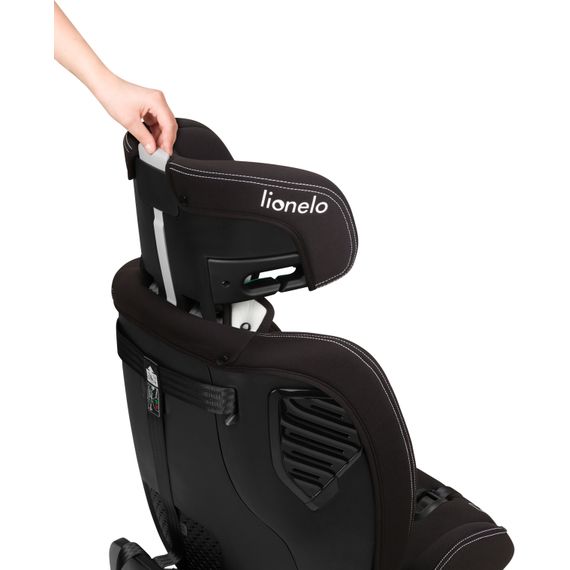 Lionelo Bastiaan One i-Size - víceskupinová autosedačka (40 - 150 cm | 0 - 36 kg | 0 - 12 let), Kolor: Black Carbon, 11 zdjęcie