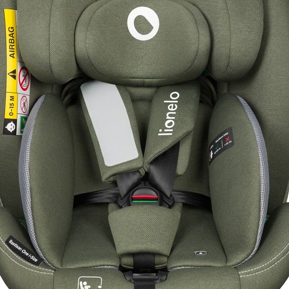 Lionelo Bastiaan One i-Size - víceskupinová autosedačka (40 - 150 cm | 0 - 36 kg | 0 - 12 let), Kolor: Green Olive, 11 zdjęcie