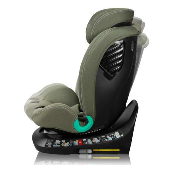 Lionelo Bastiaan One i-Size - víceskupinová autosedačka (40 - 150 cm | 0 - 36 kg | 0 - 12 let), Kolor: Green Olive, 17 zdjęcie