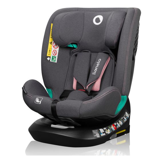 Lionelo Bastiaan One i-Size - víceskupinová autosedačka (40 - 150 cm | 0 - 36 kg | 0 - 12 let), Kolor: Pink Rose, 18 zdjęcie