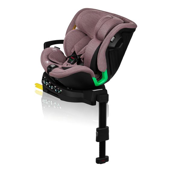Lionelo Harmony i-Size - víceskupinová autosedačka (40 - 150 cm | 0 - 36 kg | 0 - 12 let), Kolor: Pink Mauve Bamboo, 11 zdjęcie