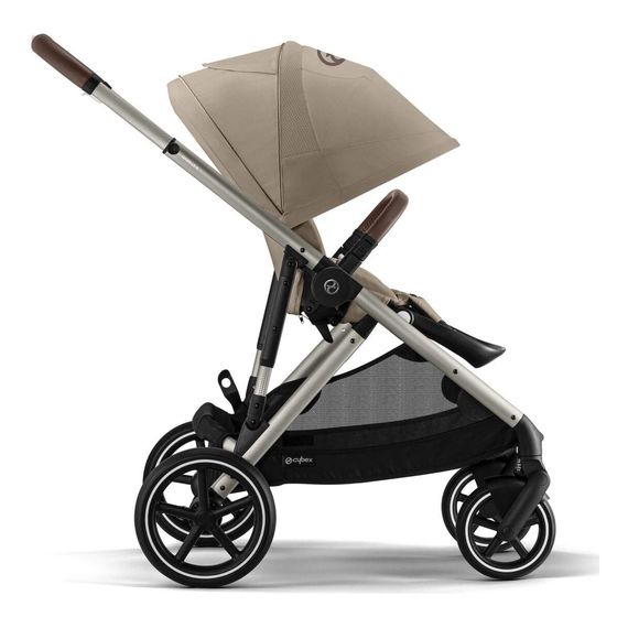 Cybex Gazelle S kombinovaný kočárek 2v1 - hluboká korba + sportovní sedadlo, Rodzaj wózka: głęboko-spacerowy, Kolor materiału: Almond Beige, Kolor ramy: Taupe, 23 zdjęcie