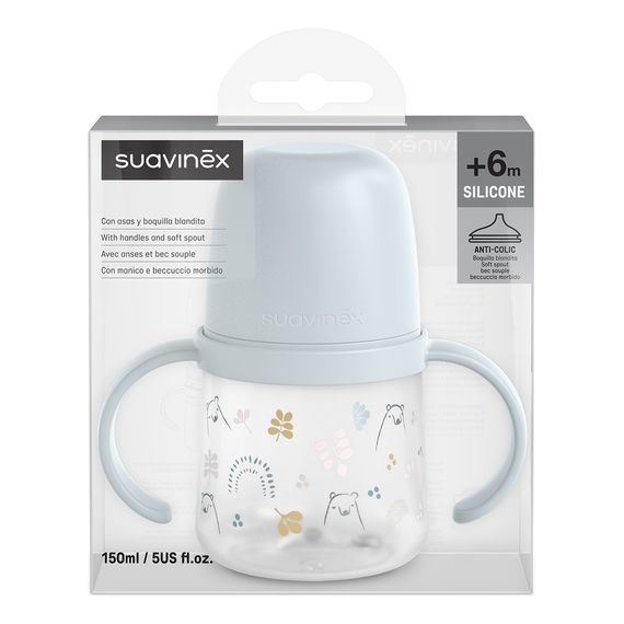 Suavinex pierwszy kubek Bears 150ml niebieski, 2 zdjęcie