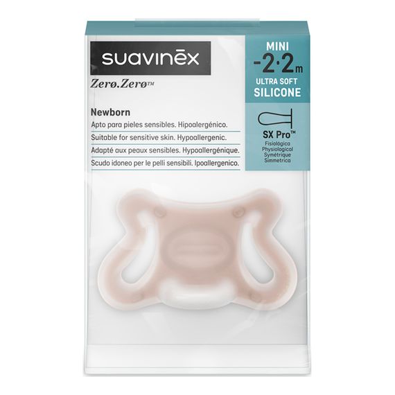 Suavinex smoczek fizjologiczny SX Pro silikonowy -2-2m Zero Zero Medium, Wiek: -2-2m, Kolor: Medium, 2 zdjęcie